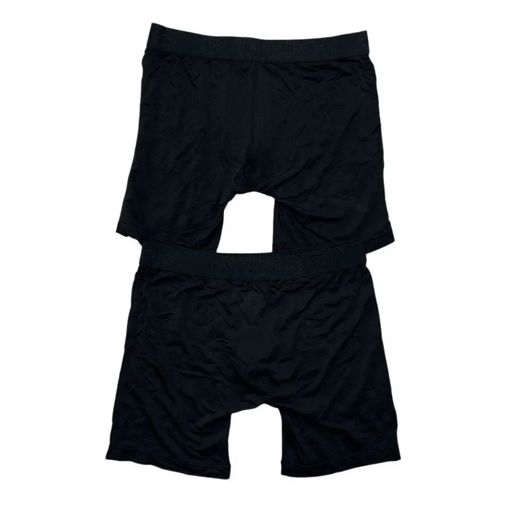 David‎ Archy Men's Size Small Black 2 Pack Bamboo Boxer Briefs